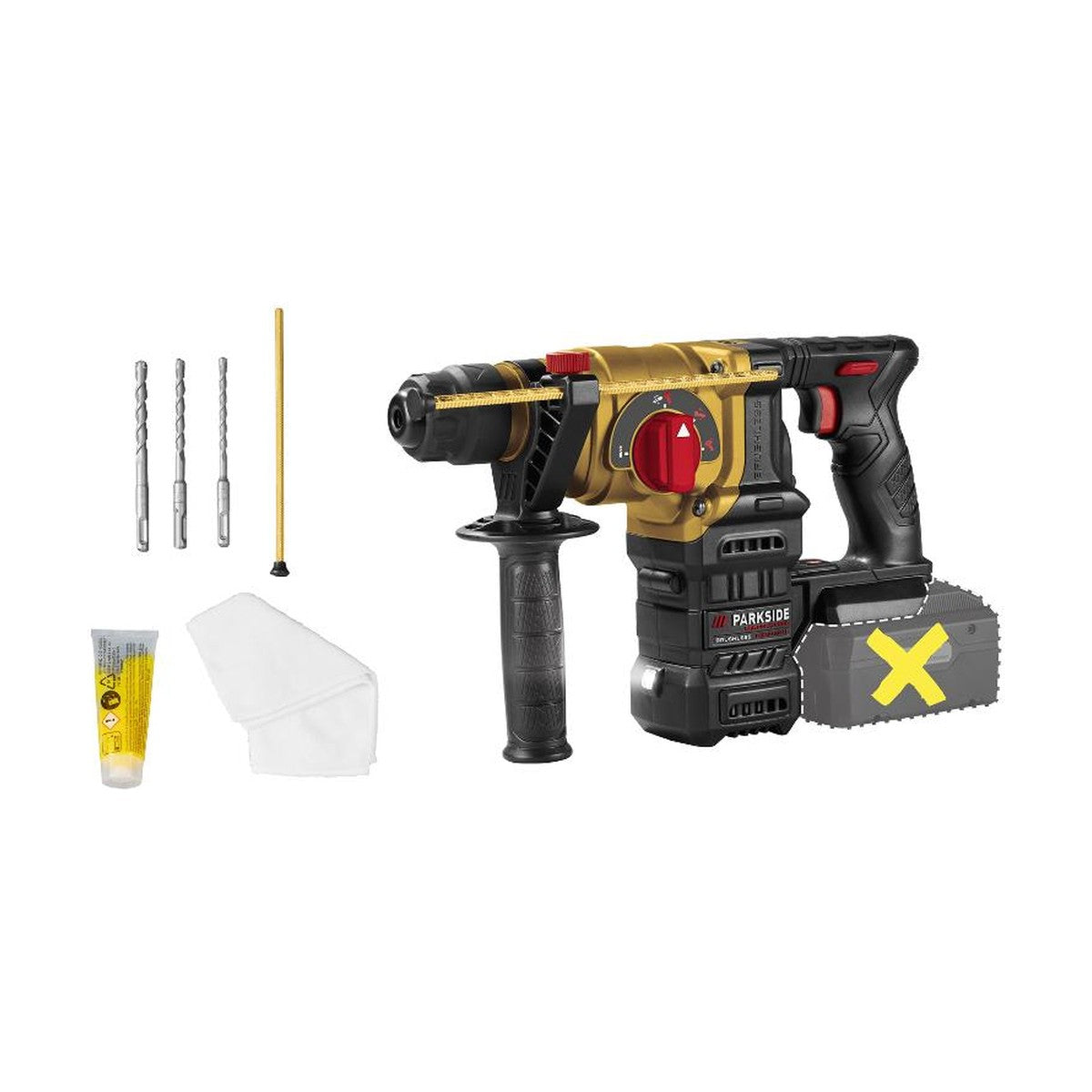 PARKSIDE PERFORMANCE® 20 V Accu-Combihamer Limited Edition »PKHAP 2034-Li B1«, zonder Accu en Lader