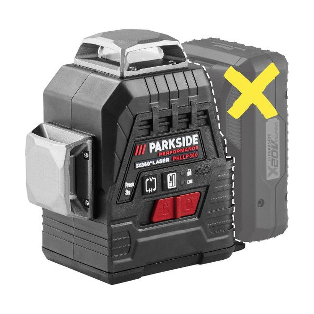 PARKSIDE PERFORMANCE® 20 V Accu-Kruislijnlaser »PKLLP 3360 A1 «, zonder Accu en Lader