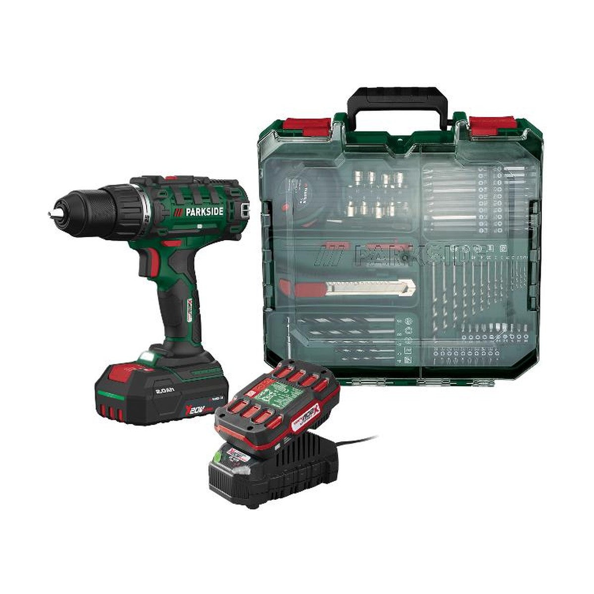 PARKSIDE® 20 V Accu-boorschroefmachine-Set »PABS 20-Li I9«, met Accu en Lader