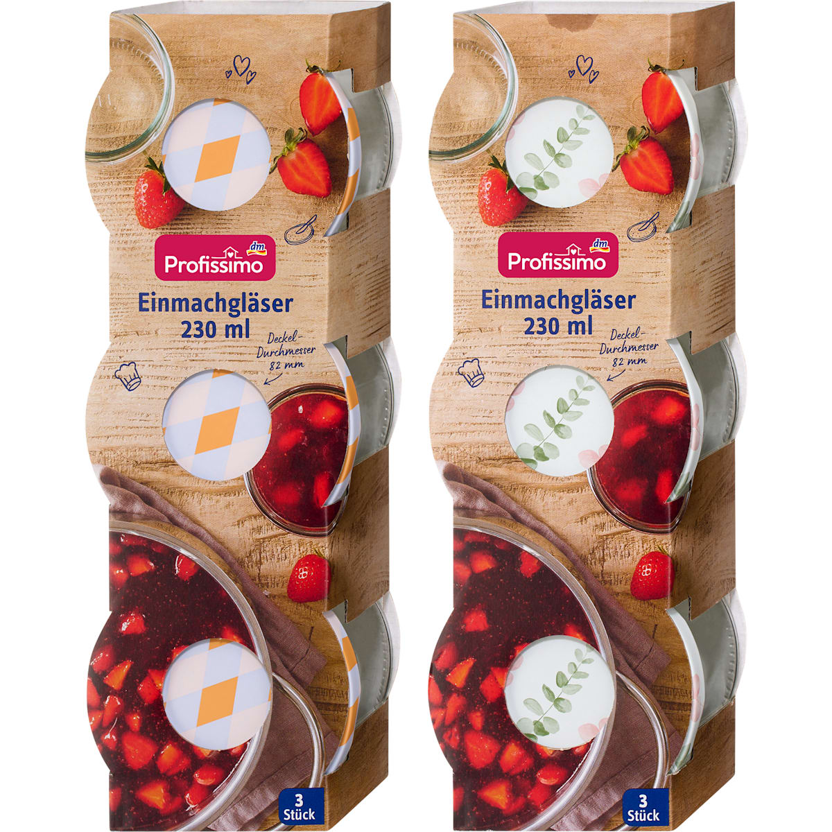 Profissimo Einmachgläser 230ml, 3 St