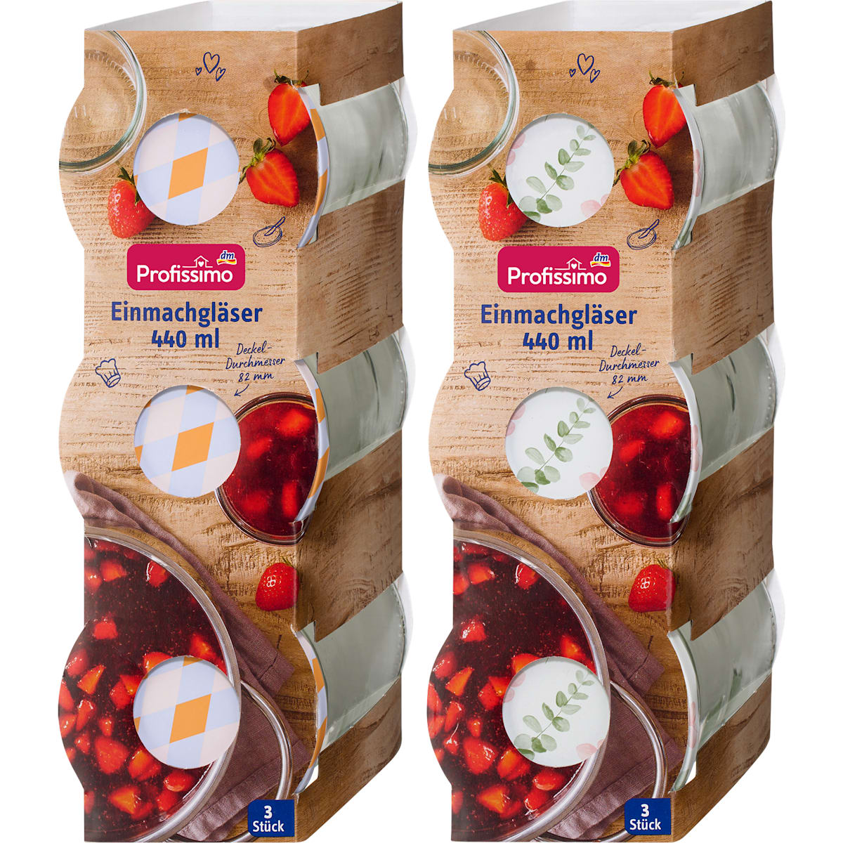 Profissimo Einmachgläser 440ml, 3 St