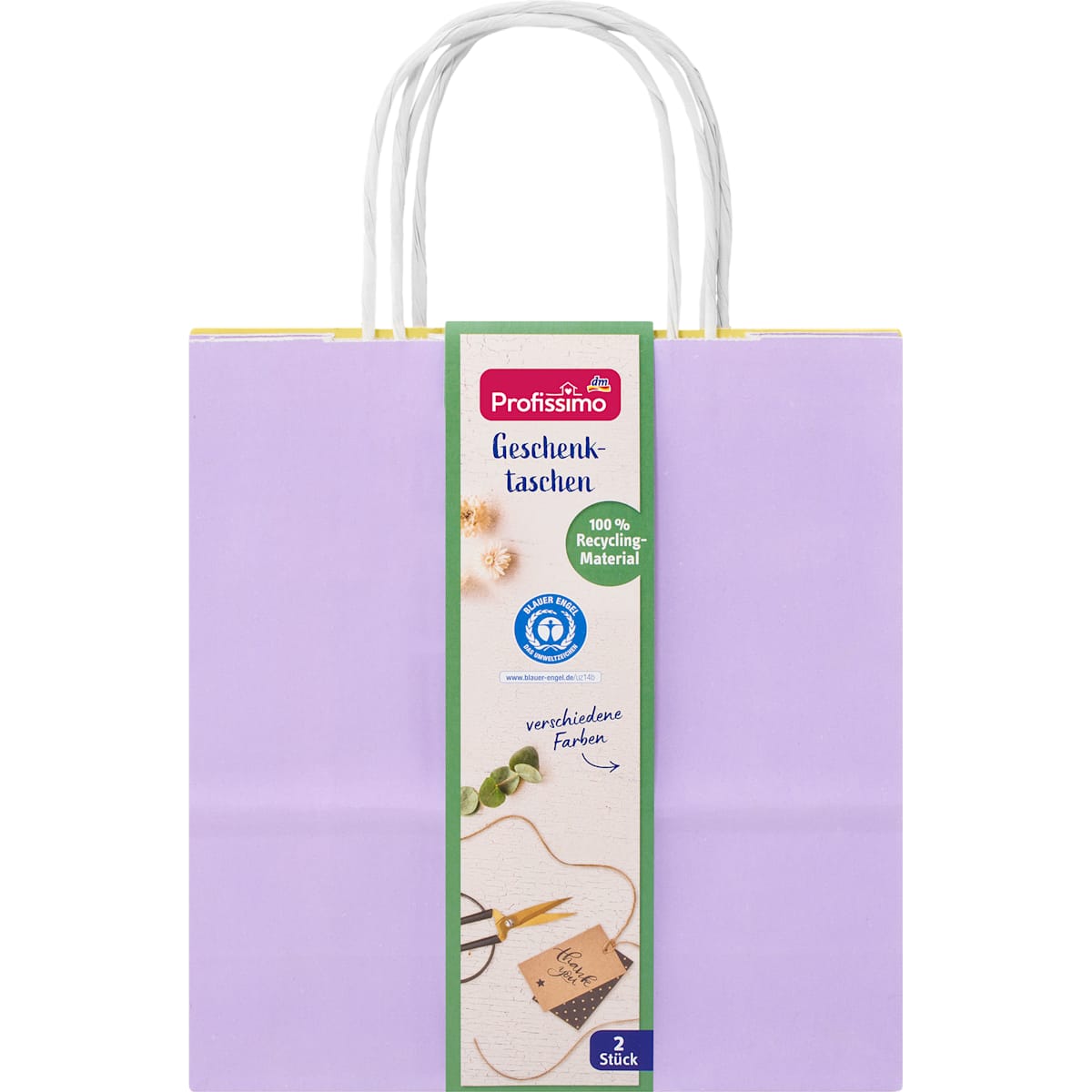 Profissimo Geschenktaschen Midi Recycling, 2 St