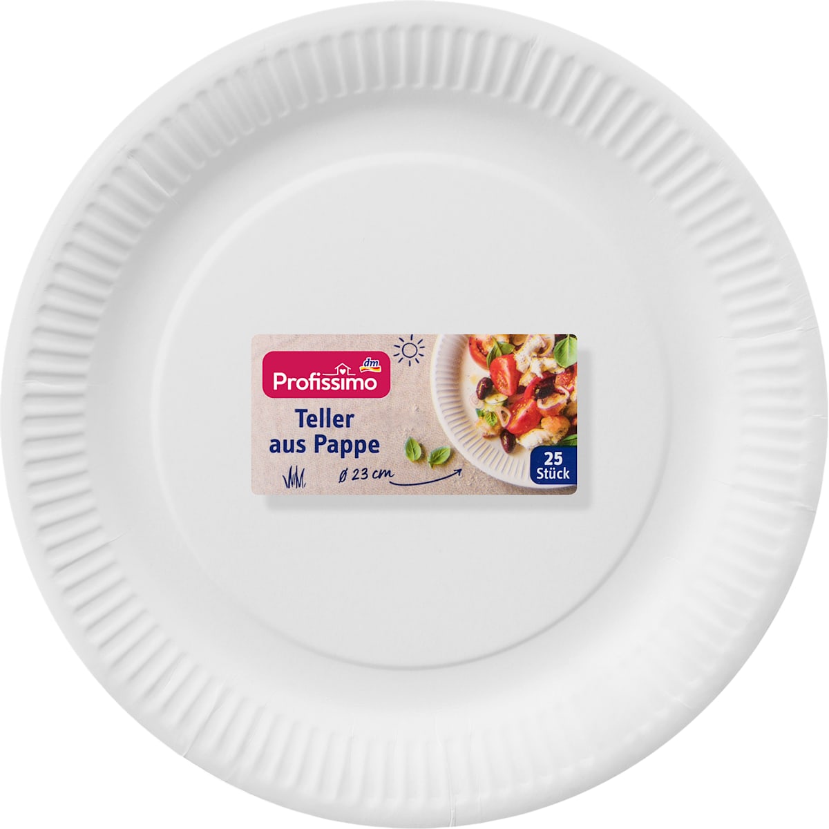Profissimo Teller aus Pappe, 25 St