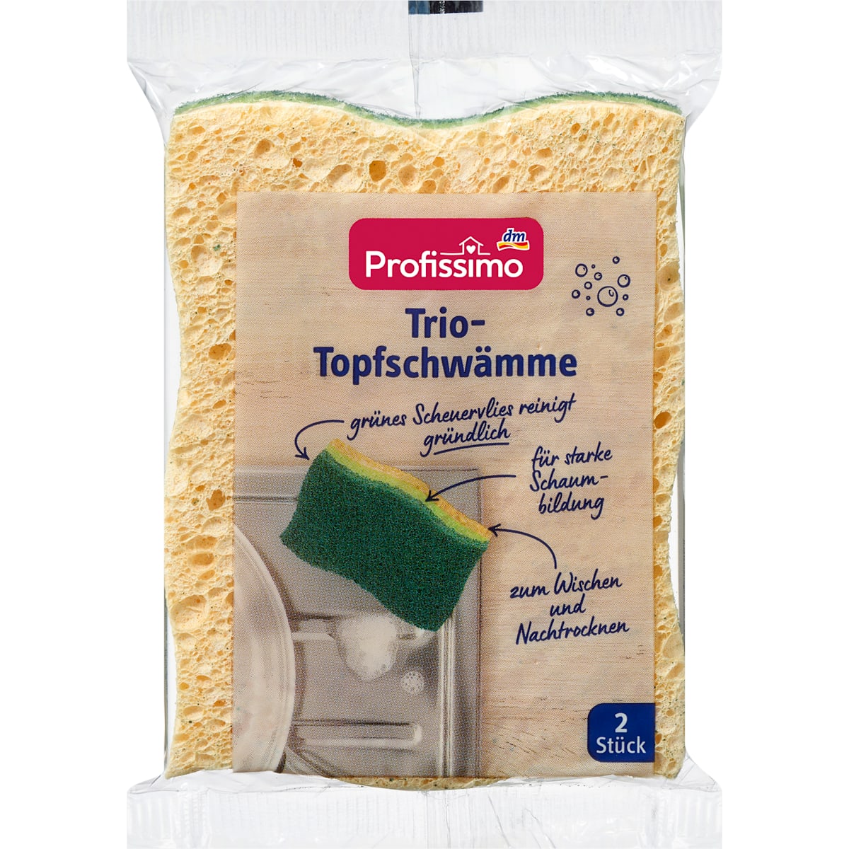 Profissimo Trio-Topfschwämme, 2 St