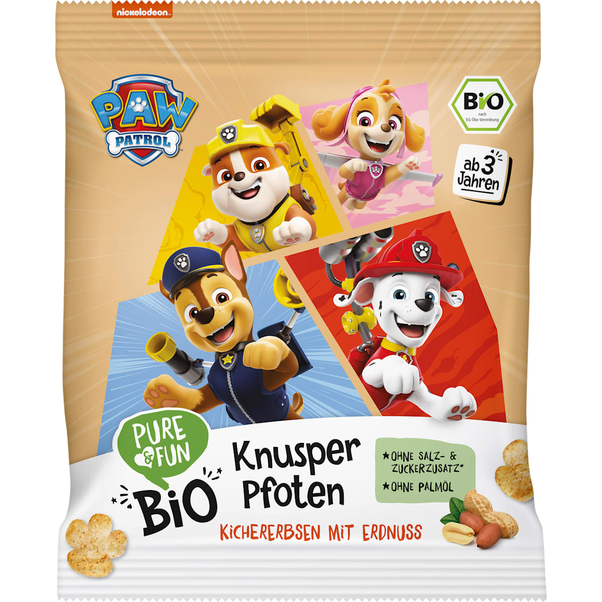 PURE & FUN Kindersnack Paw Patrol Knapper Pfoten vanaf 3 jaar, 30 g
