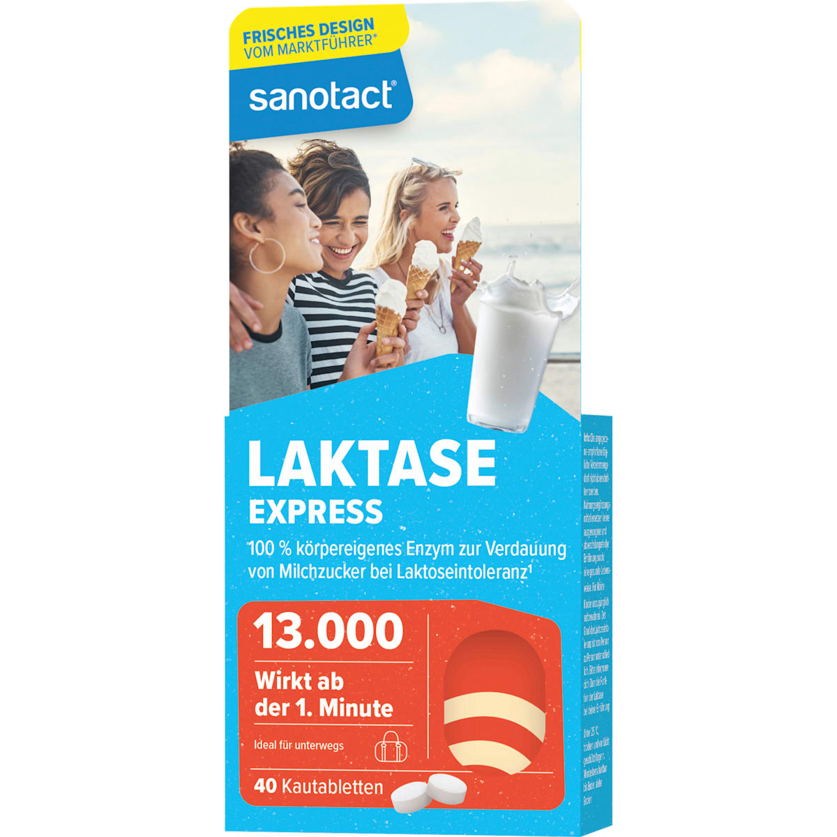 sanotact Express Laktase 13000 Kautabletten 40 St, 18 g