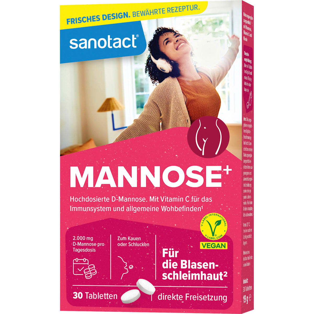 sanotact Mannose Plus Tabletten, 30 St