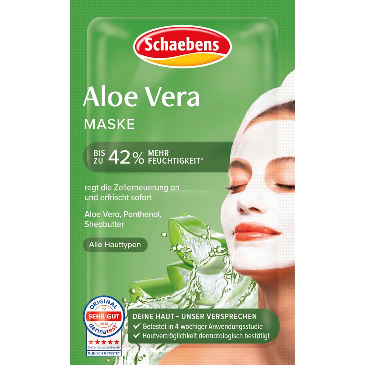 Schaebens Gezichtsmasker Aloe Vera (2x5 ml), 10 ml