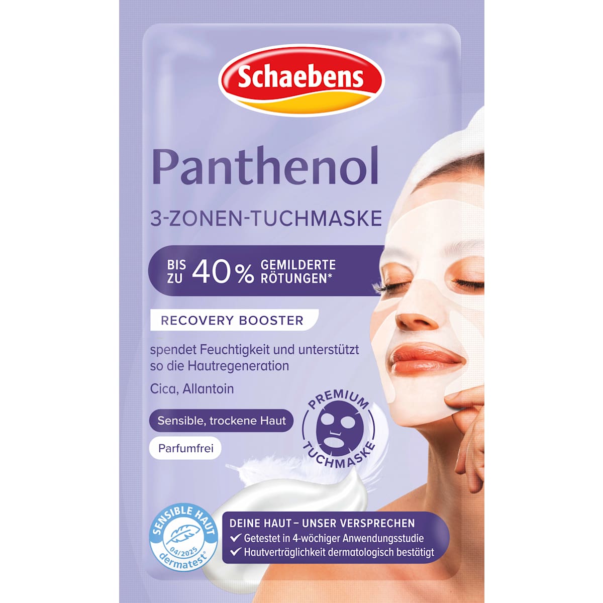 Schaebens Sheetmasker Panthenol 3-Zonen, 1 St