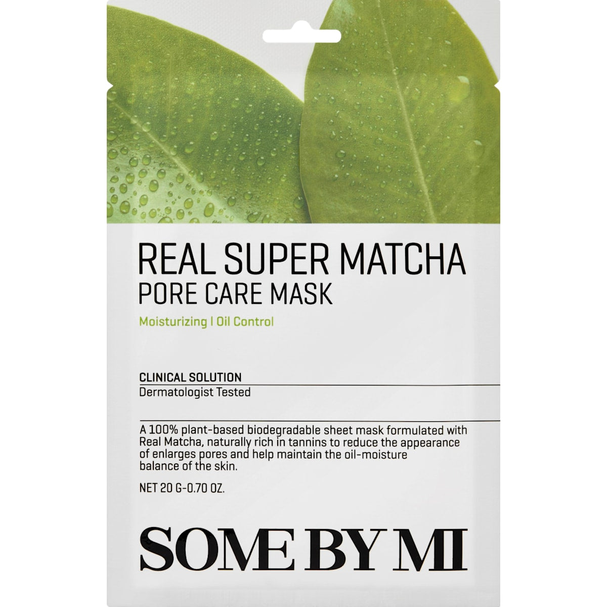 SOME BY MI Sheetmasker Real Super Matcha Pore Care, 20 g