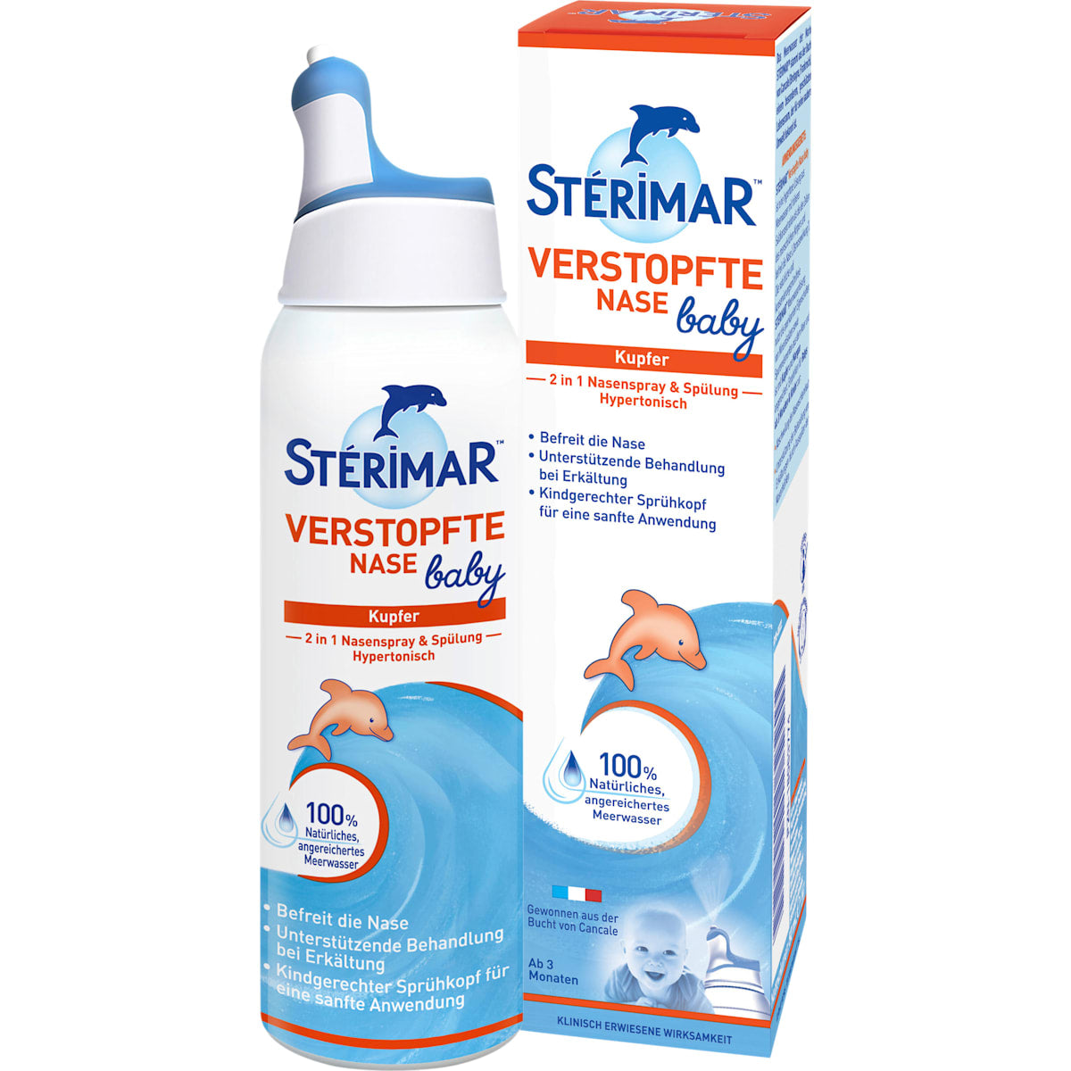STÉRIMAR Neusspray & Conditioner 2in1, verstopfte Nase Baby, 50 ml