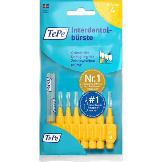 TePe Ragers gelb 0,7 mm ISO 4, 8 St
