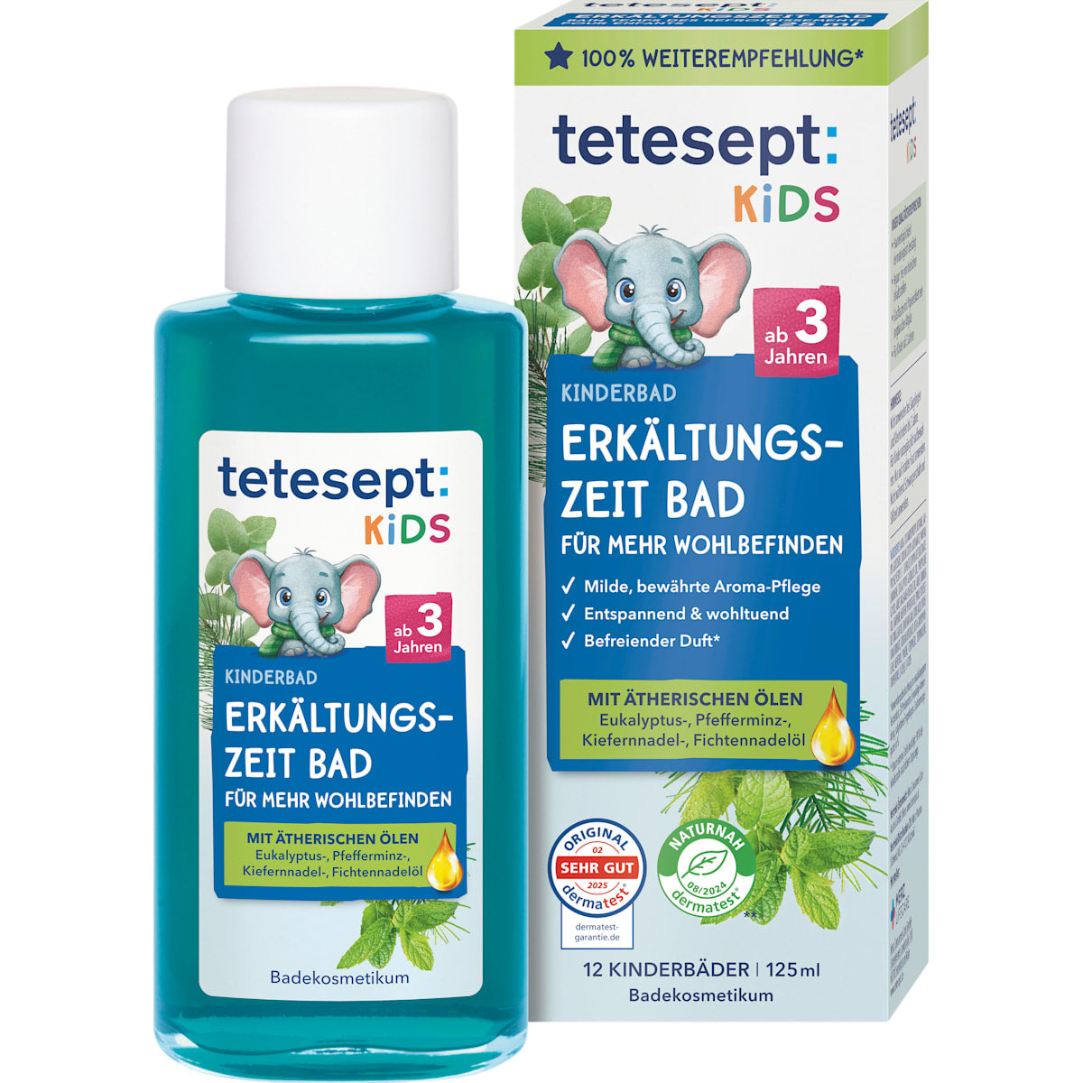 tetesept: KIDS Kinder Badmiddel Verkoudheidsperiode Bad, 125 ml