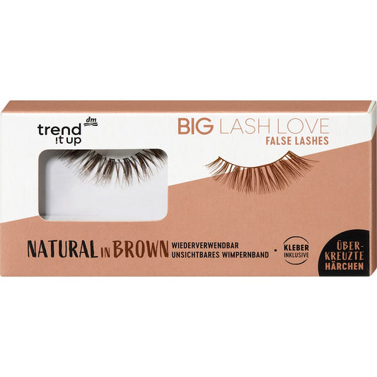 trend !t up Kunstwimpers Big Lash Love Natural Brown (1 Paar), 2 St