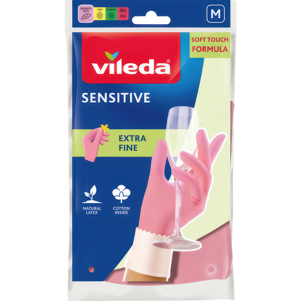 Vileda Haushaltshandschuhe Sensitive Maat M (1 Paar), 1 St