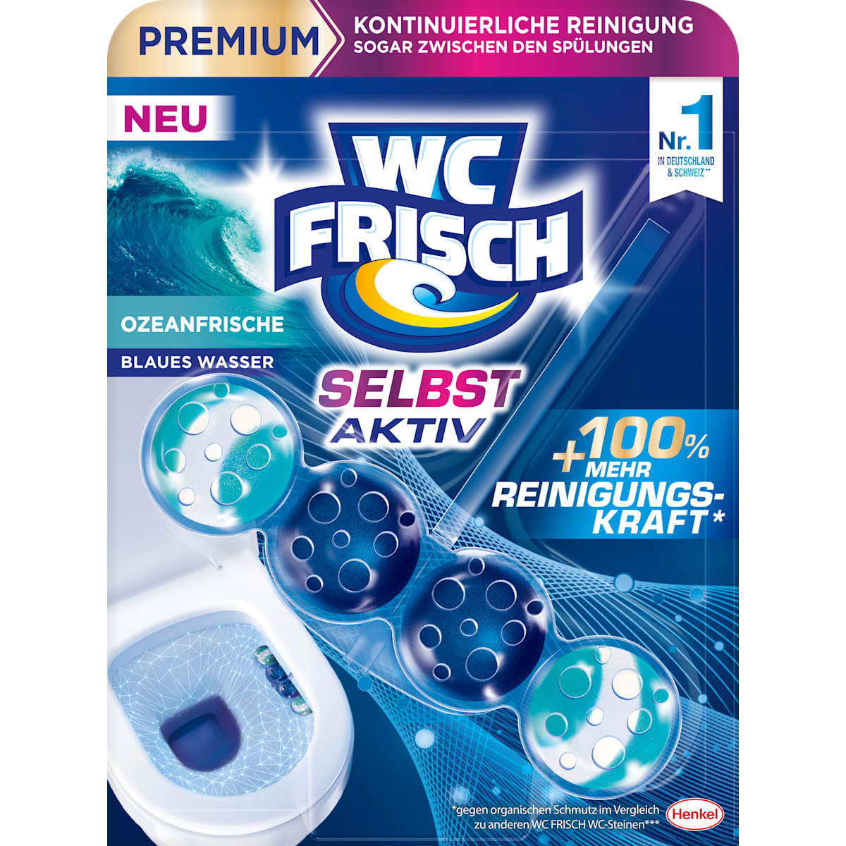 WC-Fris WC-Steen Blau Selbst Aktiv Ozeanfrische, 1 St