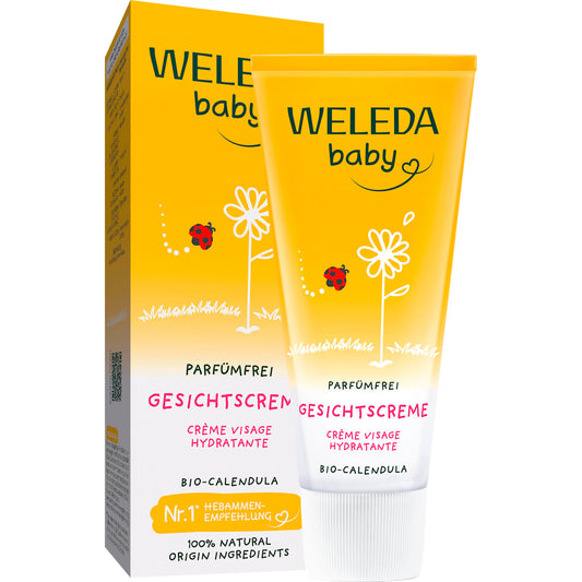 WELEDA baby Baby Gezichtscrème Calendula, parfumvrij, 50 ml