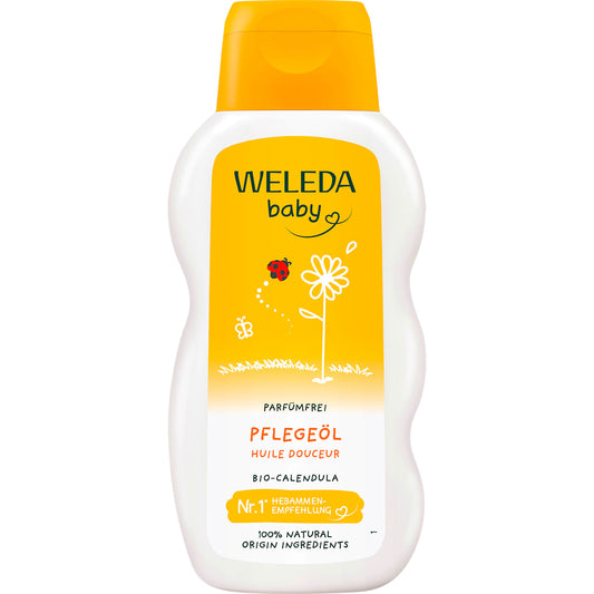 WELEDA baby Babyolie Calendula parfumvrij, 200 ml