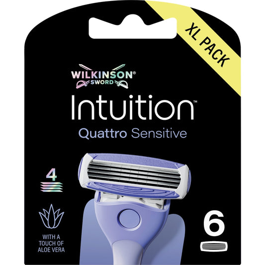 WILKINSON SWORD Scheermesjes, Intuition Quattro Sensitive, 6 St