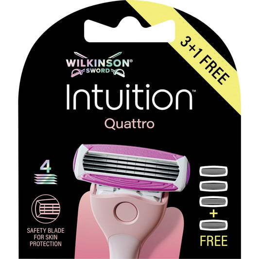 WILKINSON SWORD Scheermesjes, Intuition Quattro, 4 St